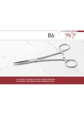 B6 - Hemostatik Diseksiyon Pensleri Bulldog Klempler