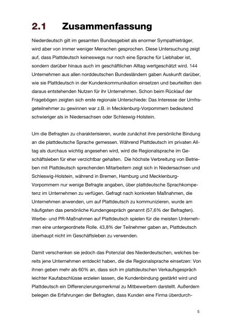 Wirtschaftliche Bedeutung des Plattdeutschen