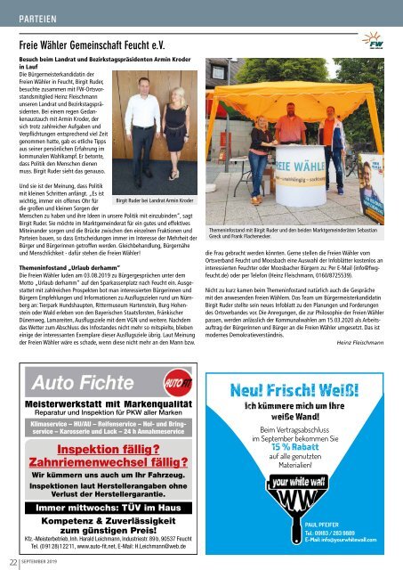 Reichswaldblatt Feucht - September 2019