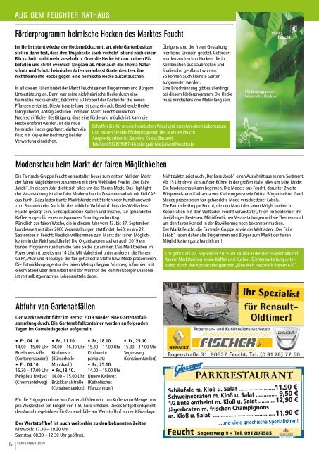 Reichswaldblatt Feucht - September 2019