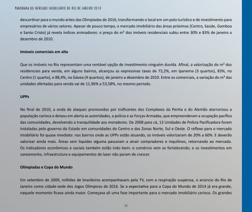 Panorama do Mercado Imobiliário do Rio de Janeiro - 2010 - SECOVIRIO