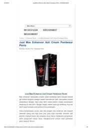 Jual Max Enhancer Asli Cream Pembesar Penis - 081333312224