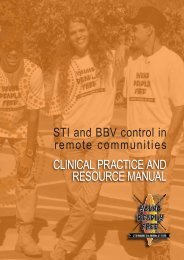 STI and BBV control in remote communities: Clinical practice and resource manual
