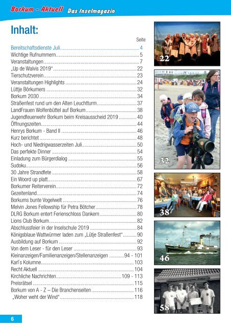 Juli 2019   Borkum-Aktuell - Das Inselmagazin