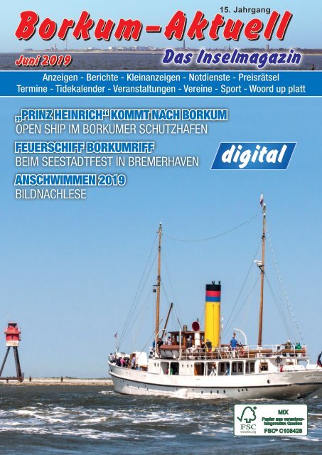 Juni 2019 Borkum-Aktuell - Das Inselmagazin