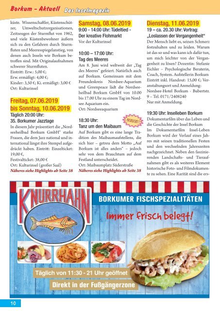 Juni 2019   Borkum-Aktuell - Das Inselmagazin