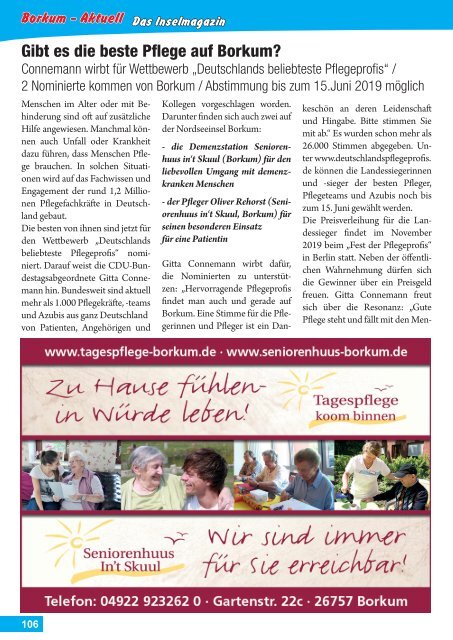 Juni 2019   Borkum-Aktuell - Das Inselmagazin