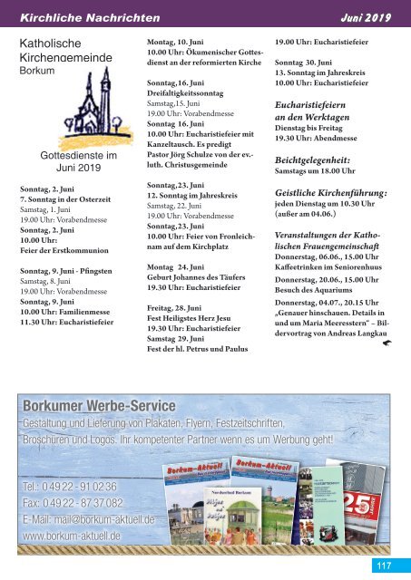 Juni 2019   Borkum-Aktuell - Das Inselmagazin