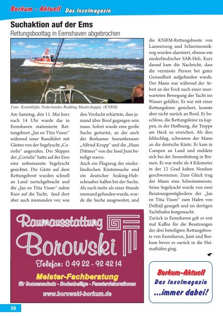 Juni 2019   Borkum-Aktuell - Das Inselmagazin