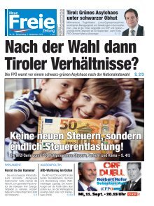 Nach der Wahl dann Tiroler Verhältnisse?