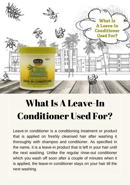 Uses Of Leave In Conditioner For Natural Hair