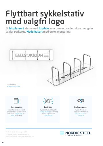 Flyttbart sykkelstativ med valgfri logo