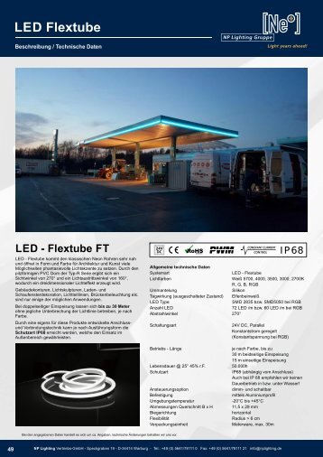 LED Flextube FT Serie - NEON like LED Tubes für Architectural Lighting Projekte- NP LIGHTING