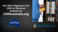 Get 100% Plagiarism Free CDR for Electrical Engineer by CDRAustralia.org