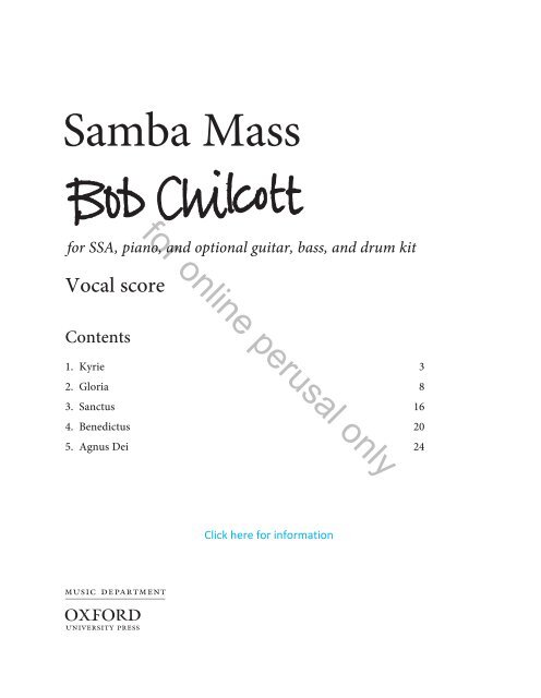 Bob Chilcott - Samba Mass SSA