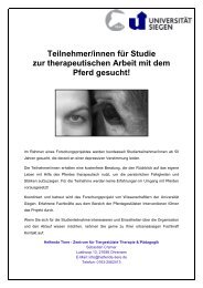 Teilnehmer/innen für Studie zur therapeutischen Arbeit mit dem Pferd gesucht!