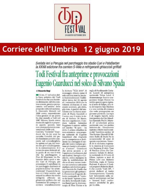 Rassegna Stampa Todi Festival 2019