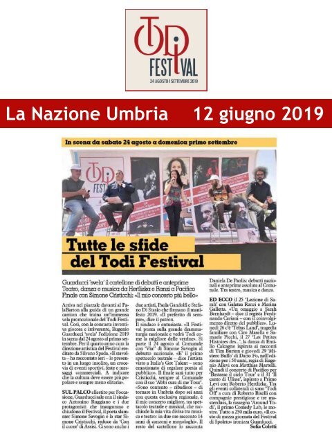 Rassegna Stampa Todi Festival 2019