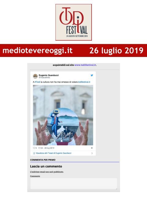 Rassegna Stampa Todi Festival 2019