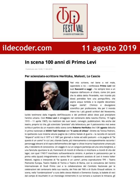 Rassegna Stampa Todi Festival 2019