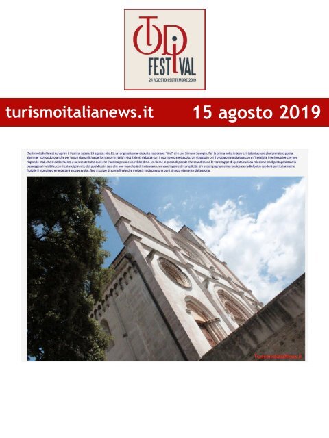 Rassegna Stampa Todi Festival 2019