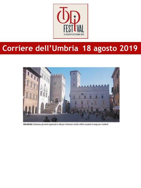 Rassegna Stampa Todi Festival 2019