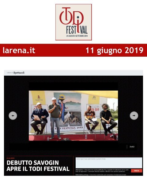 Rassegna Stampa Todi Festival 2019