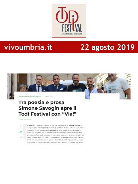 Rassegna Stampa Todi Festival 2019