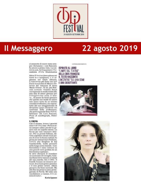 Rassegna Stampa Todi Festival 2019