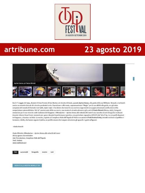 Rassegna Stampa Todi Festival 2019