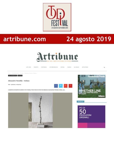 Rassegna Stampa Todi Festival 2019