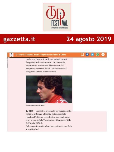 Rassegna Stampa Todi Festival 2019