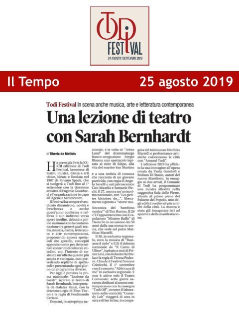 Rassegna Stampa Todi Festival 2019