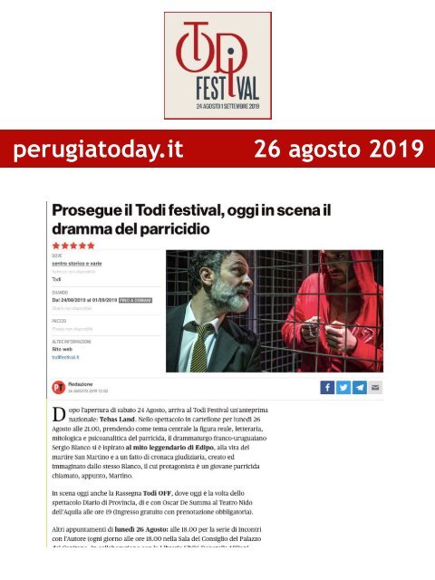 Rassegna Stampa Todi Festival 2019