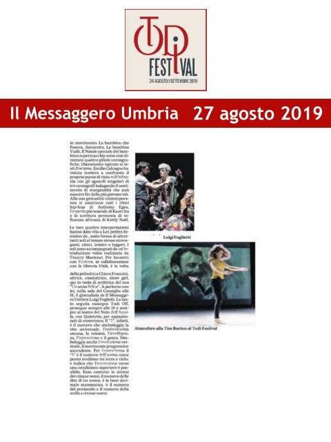 Rassegna Stampa Todi Festival 2019