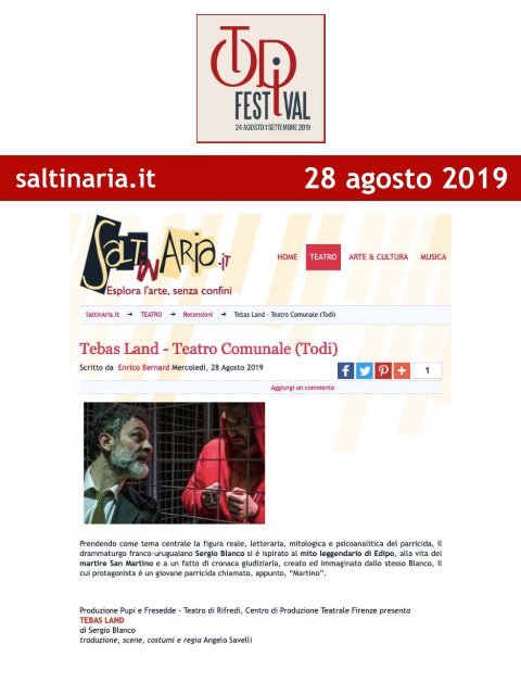 Rassegna Stampa Todi Festival 2019