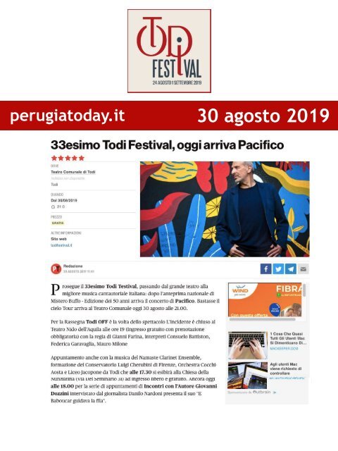 Rassegna Stampa Todi Festival 2019