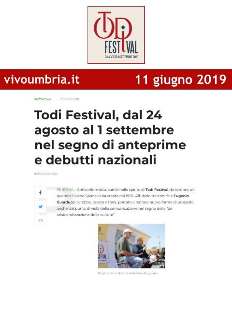 Rassegna Stampa Todi Festival 2019