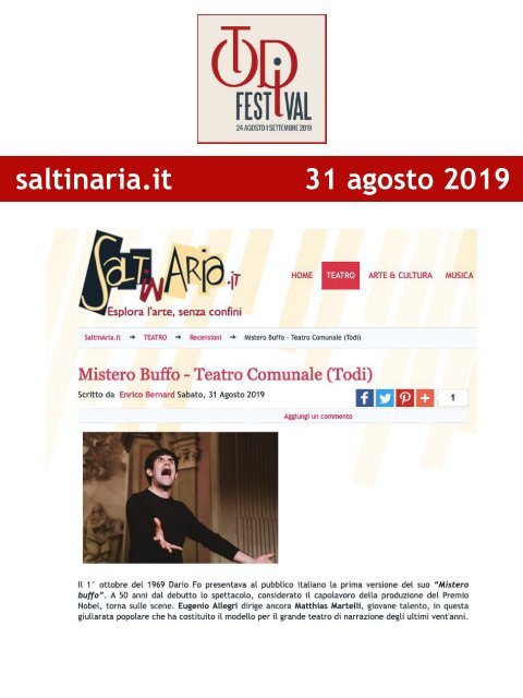 Rassegna Stampa Todi Festival 2019