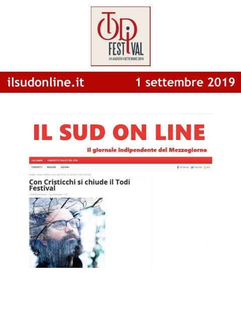 Rassegna Stampa Todi Festival 2019