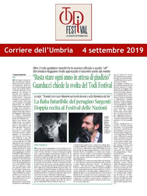 Rassegna Stampa Todi Festival 2019