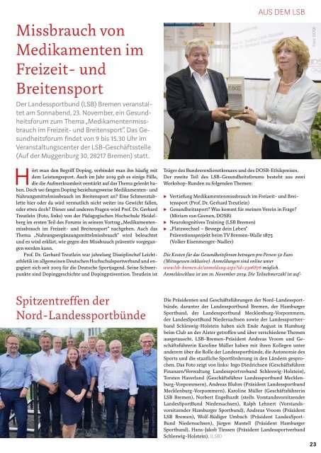 Bremer Sport Herbst 2019