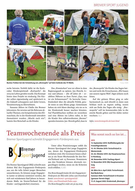 Bremer Sport Herbst 2019