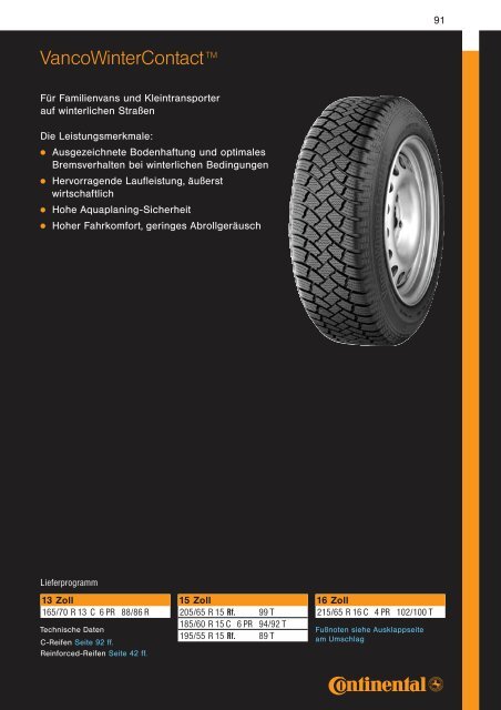 Technischer Ratgeber für Pkw- 4x4- und Van-Reifen