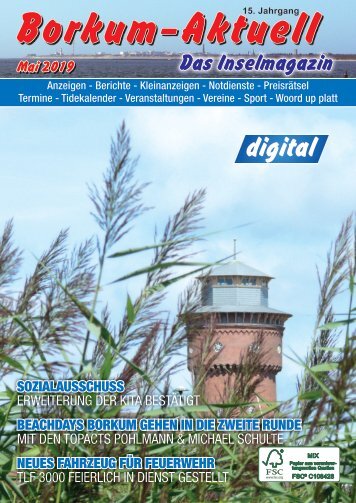 Mai 2019   Borkum-Aktuell - Das Inselmagazin