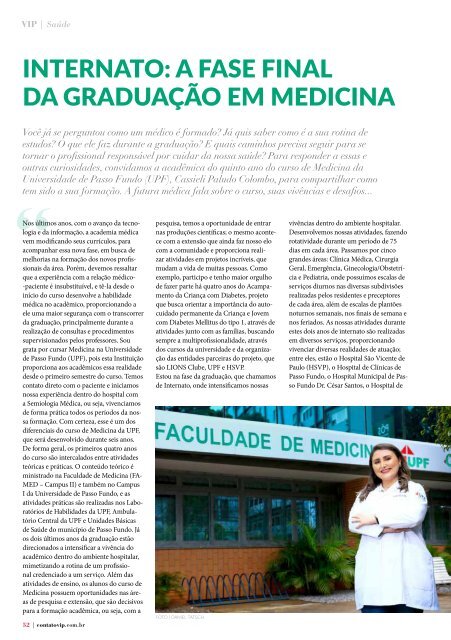 Contato VIP - Medicina e Saúde - Julho - 1ª edição 2019 - Marau  