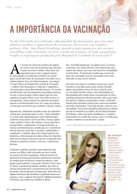 Contato VIP - Medicina e Saúde - Julho - 1ª edição 2019 - Marau  