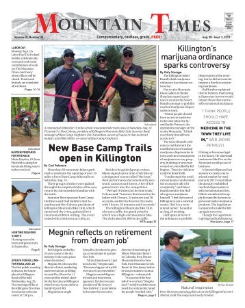 The Mountain Times - Volume 48, Number 35: Aug. 28 - Sept. 3, 2019