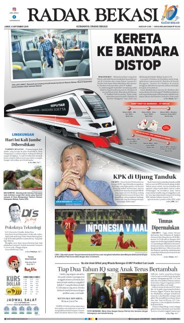 E - PAPER RADAR BEKASI EDISI 6 SEPTEMBER 2019