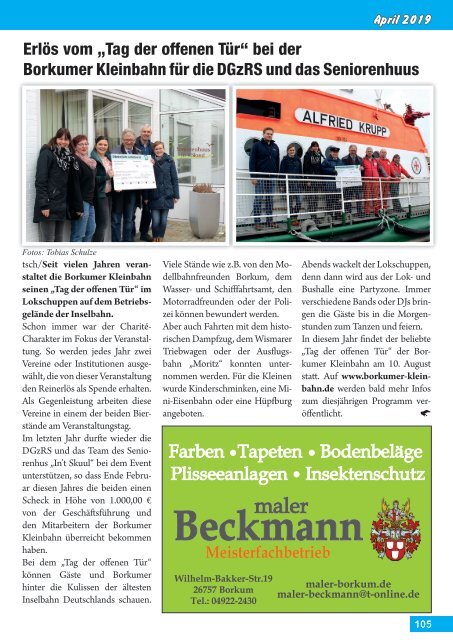 April   2019   Borkum-Aktuell - Das Inselmagazin